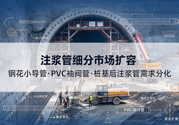 秀英注浆管细分市场扩容，隧道钢花小导管、PVC 袖阀管、桩基后注浆管需求分化